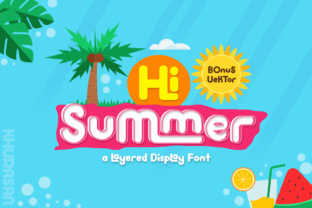 Hi Summer: A Stylish Layered Font for Web Design