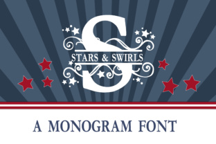 Stars Swirls Monogram Banner: A Perfect Font for Crafters