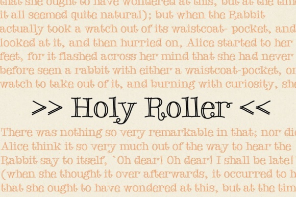 Unleash Creativity with Holy Roller: A Charming Display Font